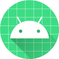 A green circle with the head of an Android inside, symbolizing an app icon